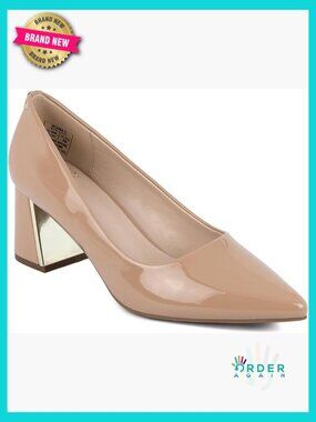 Pointed Toe Block Heel Pumps Slip-On Dress Shoes for Office Party